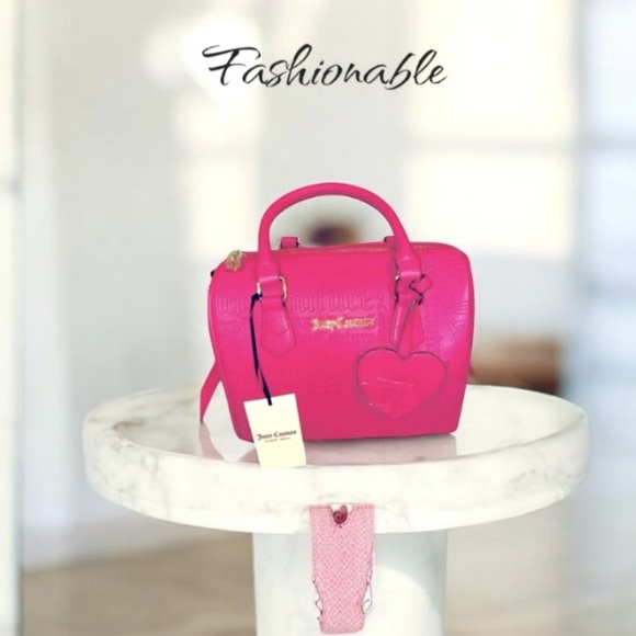 NWT JUICY COUTURE "FREE LOVE" Embossed Satchel - Picture 8 of 16